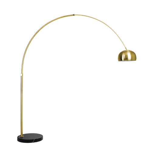 GLOBOSTAR® PRAGUE 00992 Μοντέρνο Επιδαπέδιο Φωτιστικό με Ντουί 1 x E27 AC 220-240V IP20 - Χρυσό Βούρτσας - Μ210 x Π45 x Υ220cm