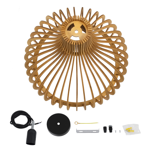 GLOBOSTAR® SCANDINAVIA 01701 Boho Κρεμαστό Φωτιστικό Οροφής με Ντουί 1 x E27 AC 220-240V IP20 - Μπεζ - Μ45 x Π45 x Υ45cm