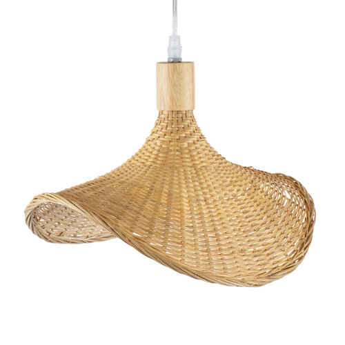 GLOBOSTAR® CUBA 01715 Boho Κρεμαστό Φωτιστικό Οροφής με Ντουί 1 x E27 AC 220-240V IP20 - Μπεζ - Μ33 x Π33 x Υ25cm