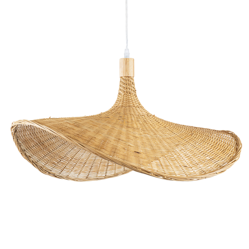 GLOBOSTAR® CUBA 01721 Boho Κρεμαστό Φωτιστικό Οροφής με Ντουί 1 x E27 AC 220-240V IP20 - Μπεζ - Μ63 x Π63 x Υ32cm