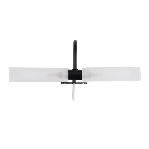 GloboStar® FLORA 60412 Μοντέρνο Φωτιστικό Τοίχου - Απλίκα Καθρέπτη Μπάνιου - Πίνακα 2 x G9 270° AC 220-240V IP44 Μ31 x Π13 x Υ12cm - Μαύρο - 5 Χρόνια Εγγύηση