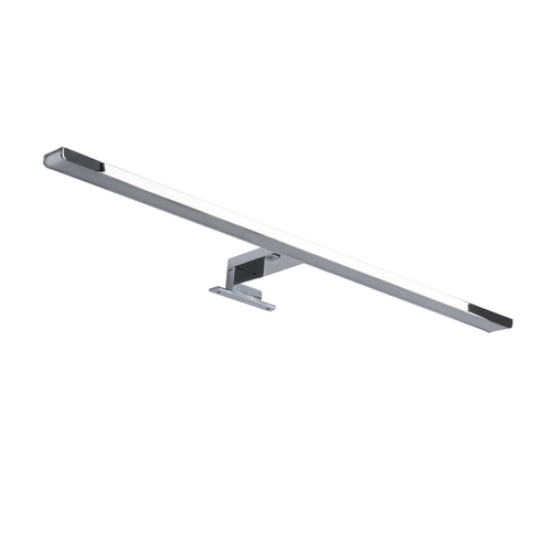 GLOBOSTAR® NINA 60422 Μοντέρνο Φωτιστικό Τοίχου - Απλίκα Καθρέπτη Μπάνιου LED 12W 1400lm 120° AC 220-240V IP20 Φυσικό Λευκό 4500K - Lumileds SMD Chip & TÜV SÜD Driver - Νίκελ Χρώμιο - Μ60 x Π10.5 x Υ4cm - 3 Χρόνια Εγγύηση