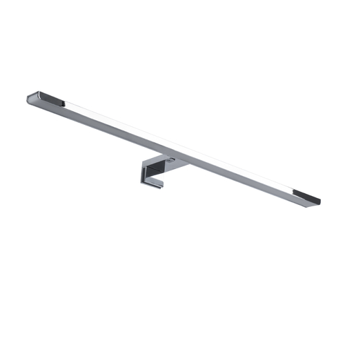 GLOBOSTAR® NINA 60422 Μοντέρνο Φωτιστικό Τοίχου - Απλίκα Καθρέπτη Μπάνιου LED 12W 1400lm 120° AC 220-240V IP20 Φυσικό Λευκό 4500K - Lumileds SMD Chip & TÜV SÜD Driver - Νίκελ Χρώμιο - Μ60 x Π10.5 x Υ4cm - 3 Χρόνια Εγγύηση