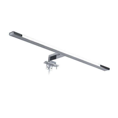 GLOBOSTAR® NINA 60422 Μοντέρνο Φωτιστικό Τοίχου - Απλίκα Καθρέπτη Μπάνιου LED 12W 1400lm 120° AC 220-240V IP20 Φυσικό Λευκό 4500K - Lumileds SMD Chip & TÜV SÜD Driver - Νίκελ Χρώμιο - Μ60 x Π10.5 x Υ4cm - 3 Χρόνια Εγγύηση