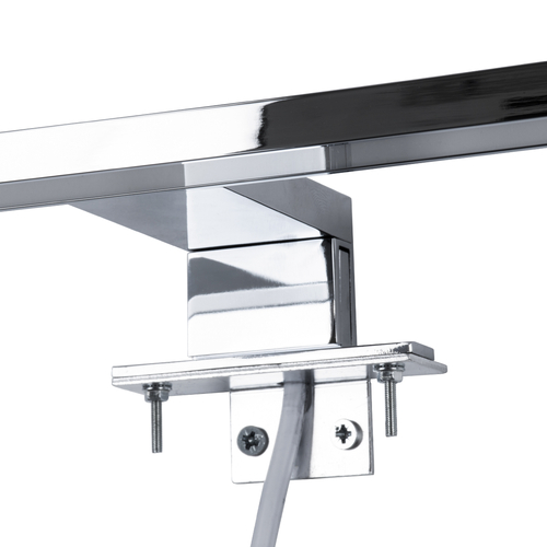 GLOBOSTAR® NINA 60422 Μοντέρνο Φωτιστικό Τοίχου - Απλίκα Καθρέπτη Μπάνιου LED 12W 1400lm 120° AC 220-240V IP20 Φυσικό Λευκό 4500K - Lumileds SMD Chip & TÜV SÜD Driver - Νίκελ Χρώμιο - Μ60 x Π10.5 x Υ4cm - 3 Χρόνια Εγγύηση