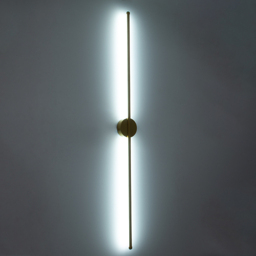 GLOBOSTAR® DIADEM 61334 Μοντέρνο Φωτιστικό Τοίχου - Απλίκα LED 18W 2160lm 120° AC 220-240V IP20 Ρυθμιζόμενο Λευκό CCT με On/Off 2700K/4500K/6000K - Lumileds SMD Chip - Χρυσό Βούρτσας - Μ10 x Π4 x Υ120cm - 3 Χρόνια Εγγύηση