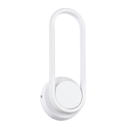 GLOBOSTAR® DALLAS 61346 Μοντέρνο Φωτιστικό Τοίχου - Απλίκα LED 12W 1440lm 360° AC 220-240V IP20 Ρυθμιζόμενο Λευκό CCT με On/Off 2700K/4500K/6000K - Lumileds SMD Chip - Λευκό Ματ - Μ12 x Π6.5 x Υ32cm - 3 Χρόνια Εγγύηση