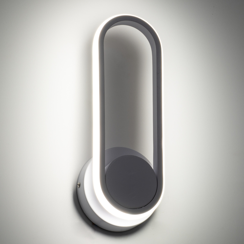 GLOBOSTAR® DALLAS 61346 Μοντέρνο Φωτιστικό Τοίχου - Απλίκα LED 12W 1440lm 360° AC 220-240V IP20 Ρυθμιζόμενο Λευκό CCT με On/Off 2700K/4500K/6000K - Lumileds SMD Chip - Λευκό Ματ - Μ12 x Π6.5 x Υ32cm - 3 Χρόνια Εγγύηση