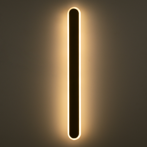 GLOBOSTAR® HOUSTON 61347 Μοντέρνο Φωτιστικό Τοίχου - Απλίκα LED 18W 2160lm 360° AC 220-240V IP20 Ρυθμιζόμενο Λευκό CCT με On/Off 2700K/4500K/6000K - Lumileds SMD Chip - Μαύρο Ματ - Μ6 x Π3 x Υ60cm - 3 Χρόνια Εγγύηση