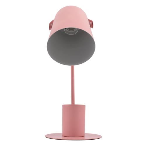 GloboStar® PENCASE 61565 Μοντέρνο Επιτραπέζιο Φωτιστικό Πορτατίφ Μονόφωτο 1 x E27 IP20 Ροζ Μέταλλο - Μ12 x Π15 x Υ38cm