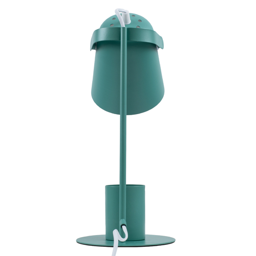 GloboStar® PENCASE 61566 Μοντέρνο Επιτραπέζιο Φωτιστικό Πορτατίφ Μονόφωτο 1 x E27 IP20 Πράσινο Μέταλλο - Μ12 x Π15 x Υ38cm