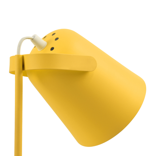 GloboStar® PENCASE 61567 Μοντέρνο Επιτραπέζιο Φωτιστικό Πορτατίφ Μονόφωτο 1 x E27 IP20 Κίτρινο Μέταλλο - Μ12 x Π15 x Υ38cm