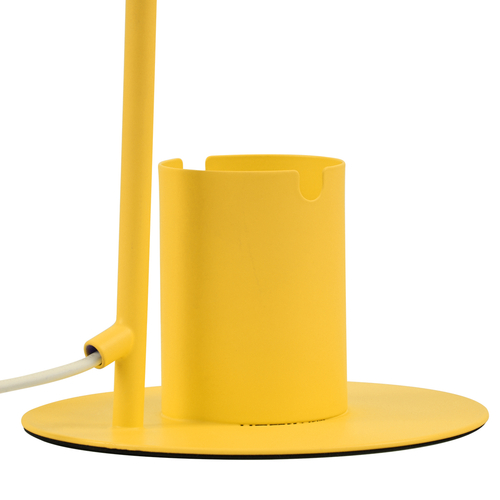 GloboStar® PENCASE 61567 Μοντέρνο Επιτραπέζιο Φωτιστικό Πορτατίφ Μονόφωτο 1 x E27 IP20 Κίτρινο Μέταλλο - Μ12 x Π15 x Υ38cm