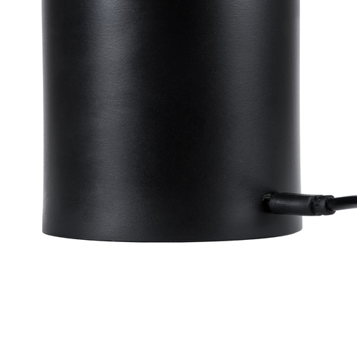 GloboStar® JOJO 76520 Επαναφορτιζόμενο Επιτραπέζιο Φωτιστικό Πορτατίφ LED 1.5W 105lm 120° DC 5V IP44 CCT Ultra Θερμό 1500K - Φυσικό Λευκό 4500K - Ψυχρό Λευκό 6000K Dimmable Μαύρο Αλουμίνιο - Μ8 x Π8 x Υ34cm - 2 Χρόνια Εγγύηση