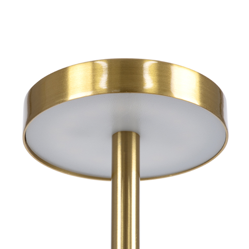 GloboStar® JOJO 76523 Επαναφορτιζόμενο Επιτραπέζιο Φωτιστικό Πορτατίφ LED 1.5W 105lm 120° DC 5V IP44 CCT Ultra Θερμό 1500K - Φυσικό Λευκό 4500K - Ψυχρό Λευκό 6000K Dimmable Χρυσό Αλουμίνιο - Μ8 x Π8 x Υ34cm - 2 Χρόνια Εγγύηση