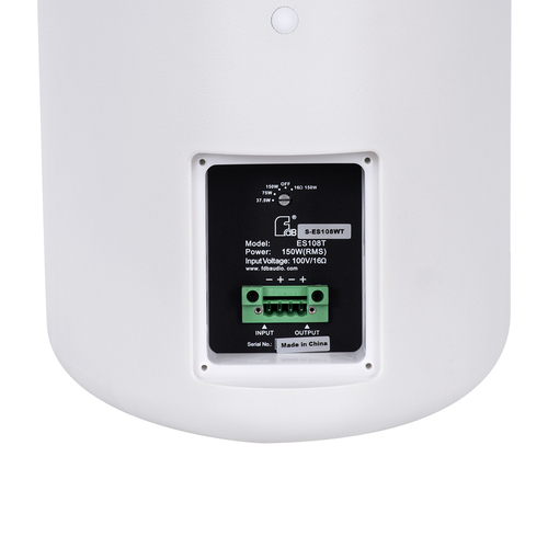 GloboStar® FDB ES108WT 98005 Facilities Speaker - Παθητικό Ηχείο Εγκαταστάσεων Επιτοίχιο με Μετασχηματιστή 100V & 16Ω - 150W RMS (600W Peak) - 1 x 8 Inches LF & 1 x 1 Inches HF - Αδιάβροχο IP65 - Λευκό - Μ24 x Π28.5 x Υ45cm