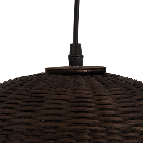 GLOBOSTAR® BORA-BORA 01736 Boho Κρεμαστό Φωτιστικό Οροφής με Ντουί 1 x E27 AC 220-240V IP20 - Καφέ - Μ42 x Π42 x Y44cm