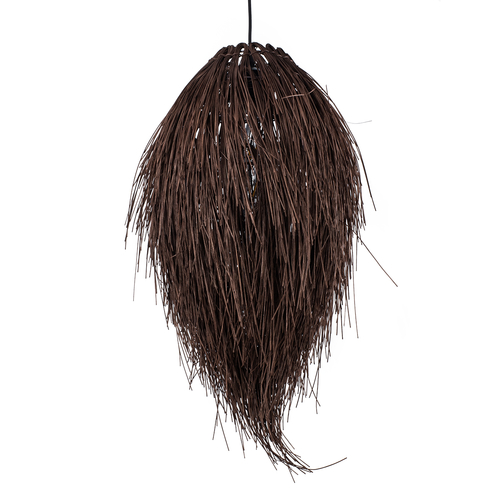 GLOBOSTAR® ARCHIPELAGO 01748 Boho Κρεμαστό Φωτιστικό Οροφής με Ντουί 1 x E27 AC 220-240V IP20 - Καφέ - Μ30 x Π30 x Υ63cm