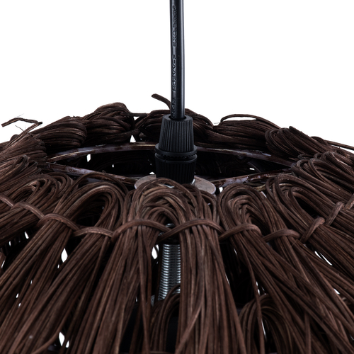 GLOBOSTAR® ARCHIPELAGO 01750 Boho Κρεμαστό Φωτιστικό Οροφής με Ντουί 1 x E27 AC 220-240V IP20 - Καφέ - Μ40 x Π40 x Υ63cm