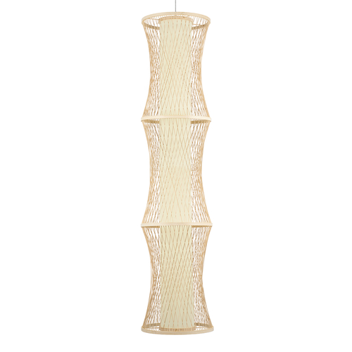 GLOBOSTAR® HIBISCUS 01783 Boho Κρεμαστό Φωτιστικό Οροφής με Ντουί 1 x E27 AC 220-240V IP20 - Μπεζ - Μ35 x Π35 x Υ150cm