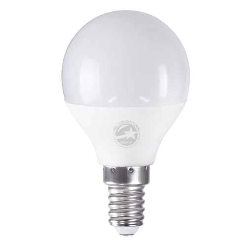 GLOBOSTAR® SPHERE 60014 Λάμπα E14 G45 LED 4W 376lm 260° AC 220-240V IP20 Θερμό Λευκό 2700K - Lumileds SMD Chip - Λευκό Γαλακτερό - Μ4.5 x Π4.5 x Υ7.8cm - 3 Χρόνια Εγγύηση