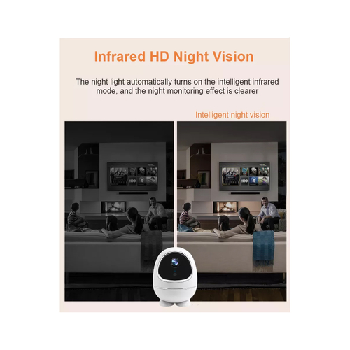 GloboStar® 86008 Rechargeable Table Camera WiFi HD 1080P 3MP 350° 5200mAh Two Way Audio & Motion Detection - Επαναφορτιζόμενη Επιτραπέζια Κάμερα WiFi HD 1080P 350° 5200mAh Διπλή Κατέυθυνση Ομιλίας με Ανιχνευτή Κίνησης - Λευκό