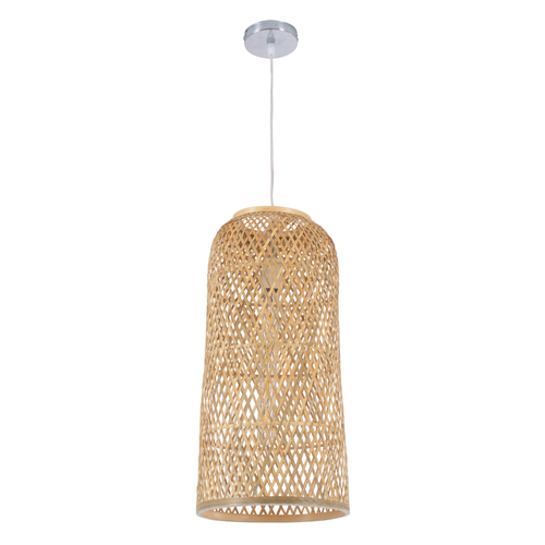 GLOBOSTAR® CALERO 01710 Boho Κρεμαστό Φωτιστικό Οροφής με Ντουί 1 x E27 AC 220-240V IP20 - Μπεζ - Μ25 x Π25 x Υ50cm