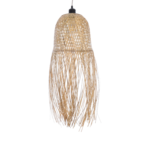 GLOBOSTAR® MANILA 01713 Boho Κρεμαστό Φωτιστικό Οροφής με Ντουί 1 x E27 AC 220-240V IP20 - Μπεζ - Μ25 x Π25 x Υ60cm