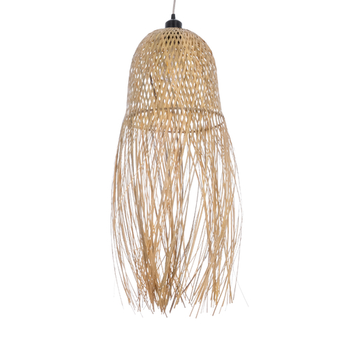 GLOBOSTAR® MANILA 01713 Boho Κρεμαστό Φωτιστικό Οροφής με Ντουί 1 x E27 AC 220-240V IP20 - Μπεζ - Μ25 x Π25 x Υ60cm