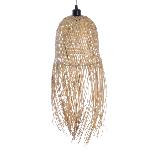 GLOBOSTAR® MANILA 01713 Boho Κρεμαστό Φωτιστικό Οροφής με Ντουί 1 x E27 AC 220-240V IP20 - Μπεζ - Μ25 x Π25 x Υ60cm