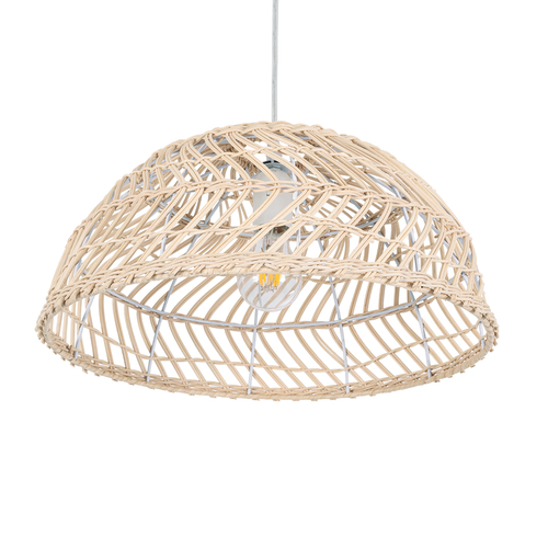 GLOBOSTAR® COMORES 01727 Boho Κρεμαστό Φωτιστικό Οροφής με Ντουί 1 x E27 AC 220-240V IP20 - Μπεζ - Μ40 x Π40 x Y20cm