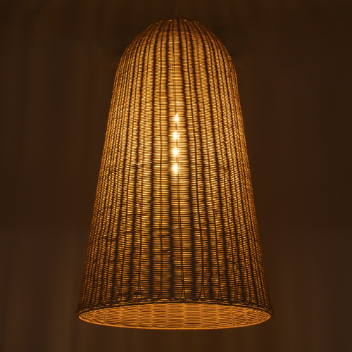 GLOBOSTAR® FAROL 01746 Boho Κρεμαστό Φωτιστικό Οροφής με Ντουί 1 x E27 AC 220-240V IP20 - Μπεζ - Μ60 x Π60 x Y100cm