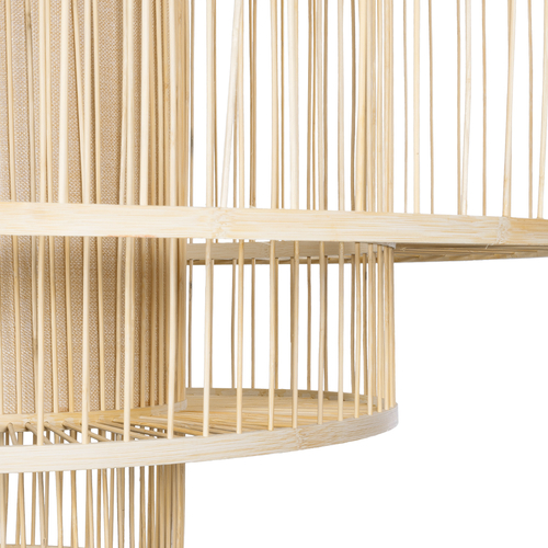 GLOBOSTAR® HIBISCUS 01780 Boho Κρεμαστό Φωτιστικό Οροφής με Ντουί 1 x E27 AC 220-240V IP20 - Μπεζ - Μ100 x Π100 x Y100cm