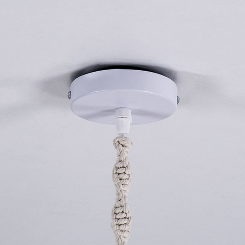 GLOBOSTAR® CONGO 36206 Boho Κρεμαστό Φωτιστικό Οροφής με Ντουί 1 x E27 AC 220-240V IP20 - Μπεζ - Μ30 x Π30 x Υ50cm