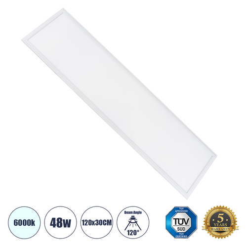 GLOBOSTAR® PANELETI 60212 Χωνευτό Panel Οροφής 120x30 LED 48W 4800lm 120° UGR