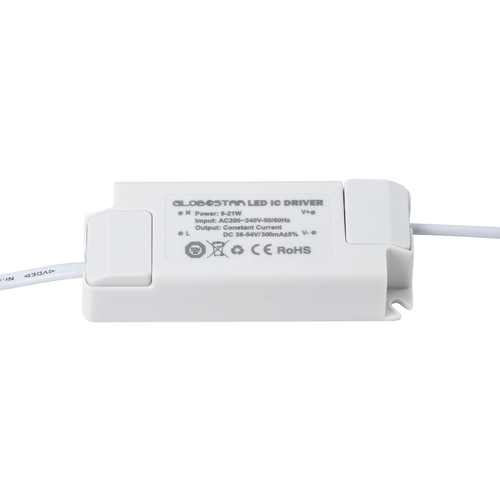 GLOBOSTAR® EROS-DRIVER 61222 Ανταλλακτικό Τροφοδοτικό/Μετασχηματιστής SELV 9-21W AC 220-240V σε Constant Current DC 36-54V/300mA±5% PF0.95 IP20 - Μ11 x Π4.3 x Υ2.5cm - 5 Χρόνια Εγγύηση