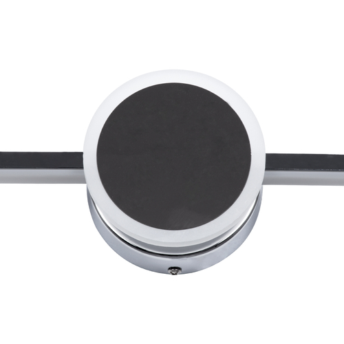 GLOBOSTAR® OPAL 60455 Μοντέρνο Φωτιστικό Τοίχου - Απλίκα Καθρέπτη Μπάνιου LED 14W 1600lm 180° AC 220-240V IP20 Φυσικό Λευκό 4500K - Lumileds SMD Chip & TÜV SÜD Driver - Νίκελ Χρώμιο - Μ60 x Π6 x Υ10cm - 3 Χρόνια Εγγύηση