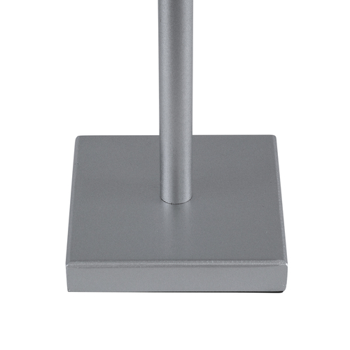 GloboStar® NEGA 60476 Μοντέρνο Επιτραπέζιο Φωτιστικό Πορτατίφ LED 2.2W 154lm 360° DC 5V Επαναφορτιζόμενο με Μπαταρία Li-ion 4000mAh - Διακόπτη Αφής - Θερμό Λευκό 2700K - Dimmable - D10 x H39cm - Ασημί - 2 Years Warranty