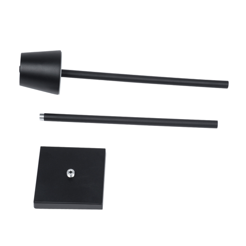 GloboStar® NEGA 60477 Μοντέρνο Επιδαπέδιο Φωτιστικό LED 2.2W 154lm 360° DC 5V IP44 Θερμό Λευκό 2700K Dimmable με Διακόπτη Αφής - Επαναφορτιζόμενο με Μπαταρία Li-ion 4000mAh - Μαύρο - Φ10 x Υ135cm - 2 Χρόνια Εγγύηση