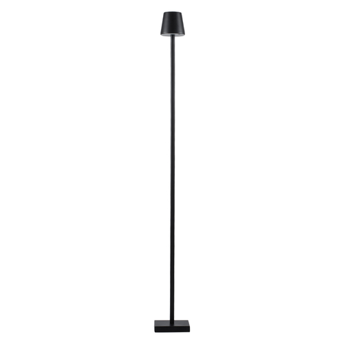 GloboStar® NEGA 60477 Μοντέρνο Επιδαπέδιο Φωτιστικό LED 2.2W 154lm 360° DC 5V IP44 Θερμό Λευκό 2700K Dimmable με Διακόπτη Αφής - Επαναφορτιζόμενο με Μπαταρία Li-ion 4000mAh - Μαύρο - Φ10 x Υ135cm - 2 Χρόνια Εγγύηση