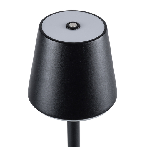 GloboStar® NEGA 60477 Μοντέρνο Επιδαπέδιο Φωτιστικό LED 2.2W 154lm 360° DC 5V IP44 Θερμό Λευκό 2700K Dimmable με Διακόπτη Αφής - Επαναφορτιζόμενο με Μπαταρία Li-ion 4000mAh - Μαύρο - Φ10 x Υ135cm - 2 Χρόνια Εγγύηση