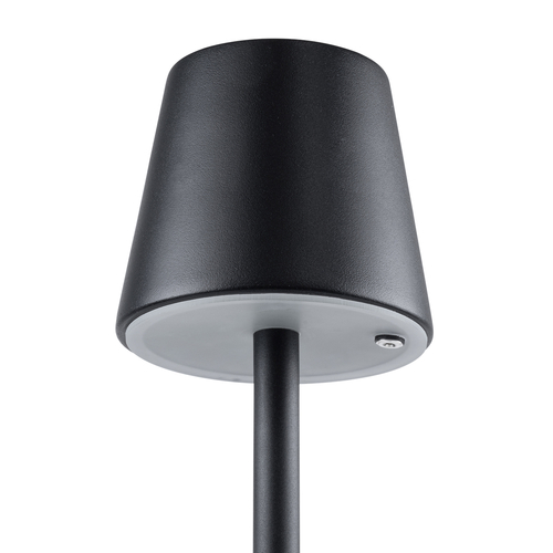 GloboStar® NEGA 60477 Μοντέρνο Επιδαπέδιο Φωτιστικό LED 2.2W 154lm 360° DC 5V IP44 Θερμό Λευκό 2700K Dimmable με Διακόπτη Αφής - Επαναφορτιζόμενο με Μπαταρία Li-ion 4000mAh - Μαύρο - Φ10 x Υ135cm - 2 Χρόνια Εγγύηση