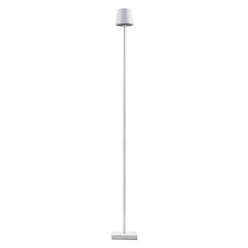 GloboStar® NEGA 60478 Μοντέρνο Επιδαπέδιο Φωτιστικό LED 2.2W 154lm 360° DC 5V IP44 Θερμό Λευκό 2700K Dimmable με Διακόπτη Αφής - Επαναφορτιζόμενο με Μπαταρία Li-ion 4000mAh - Λευκό - Φ10 x Υ135cm - 2 Χρόνια Εγγύηση