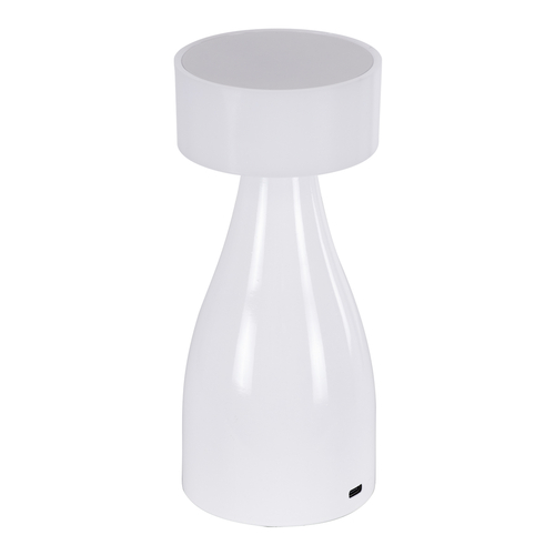 GloboStar® DOLLY 76466 Επιτραπέζιο Φωτιστικό Πορτατίφ LED 1.5W 105lm 120° DC 5V IP44 CCT Θερμό Λευκό 2700K - Φυσικό Λευκό 4500K - Ψυχρό Λευκό 6000K Dimmable Λευκό Πλαστικό - Μ9 x Π9 x Υ21cm - 2 Xρόνια Εγγύηση