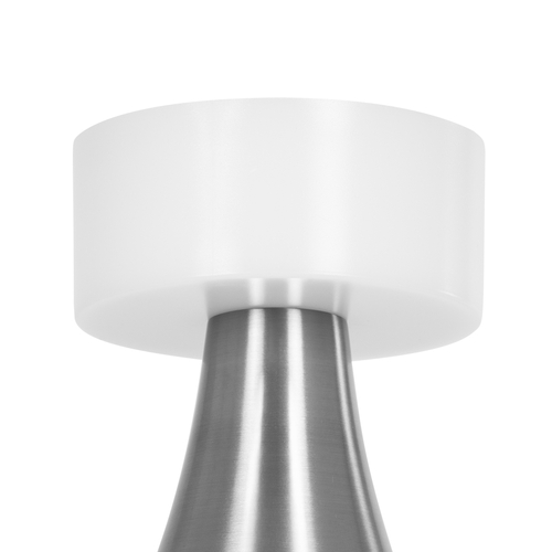 GloboStar® DOLLY 76468 Επαναφορτιζόμενο Επιτραπέζιο Φωτιστικό Πορτατίφ LED 1.5W 105lm 120° DC 5V IP44 CCT Ultra Θερμό 1500K - Φυσικό Λευκό 4500K - Ψυχρό Λευκό 6000K Dimmable Ασημί & Λευκό Πλαστικό - Μ9 x Π9 x Υ21cm - 2 Χρόνια Εγγύηση