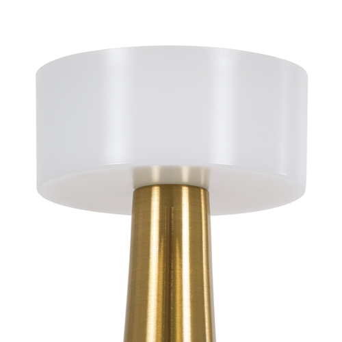 GloboStar® NANNA 76475 Επαναφορτιζόμενο Επιτραπέζιο Φωτιστικό Πορτατίφ LED 1.5W 105lm 120° DC 5V IP44 CCT Ultra Θερμό 1500K - Φυσικό Λευκό 4500K - Ψυχρό Λευκό 6000K Dimmable Χρυσό & Λευκό Πλαστικό - Μ9 x Π9 x Υ21cm - 2 Χρόνια Εγγύηση