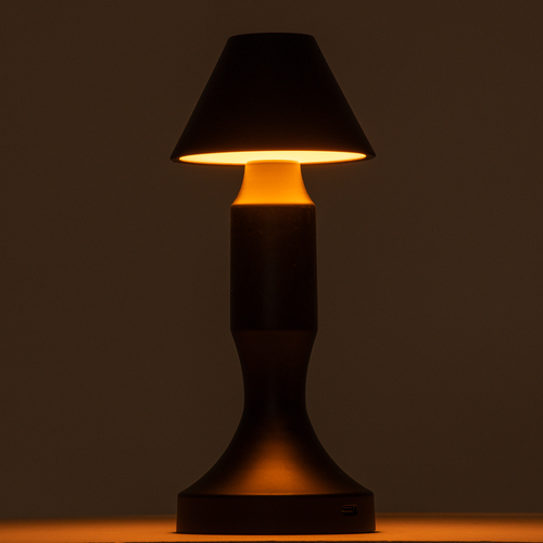 GloboStar® LUNNA 76476 Επαναφορτιζόμενο Επιτραπέζιο Φωτιστικό Πορτατίφ LED 1.5W 105lm 120° DC 5V IP44 CCT Ultra Θερμό 1500K - Φυσικό Λευκό 4500K - Ψυχρό Λευκό 6000K Dimmable Λευκό Πλαστικό - Μ9 x Π9 x Υ23cm- 2 Χρόνια Εγγύηση