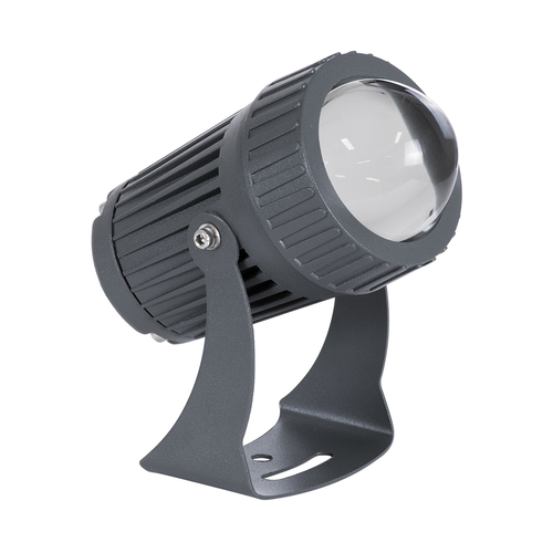 GLOBOSTAR® SPOTFENIA 90135 Αρχιτεκτονικό Σποτ Φωτισμου LED 10W 1100lm 5° DC 24V Αδιάβροχο IP65 Θερμό Λευκό 2700K Dimmable - Bridgelux COB Chip - Γκρι Ανθρακί - Μ7 x Π7 x Υ12cm - 3 Χρόνια Εγγύηση