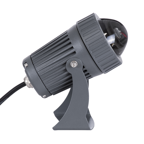 GLOBOSTAR® SPOTFENIA 90135 Αρχιτεκτονικό Σποτ Φωτισμου LED 10W 1100lm 5° DC 24V Αδιάβροχο IP65 Θερμό Λευκό 2700K Dimmable - Bridgelux COB Chip - Γκρι Ανθρακί - Μ7 x Π7 x Υ12cm - 3 Χρόνια Εγγύηση