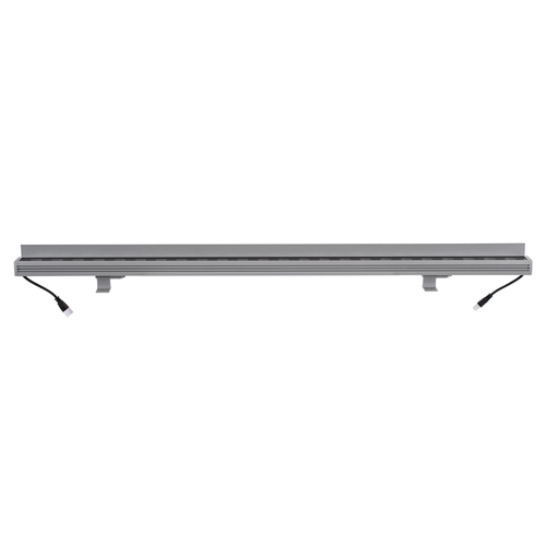 GLOBOSTAR® WASHERFAIA 90186 Μπάρα Φωτισμού Wall Washer με Αντιθαμβωτική Γρίλια LED 24W 2640lm 15° DC 24V Αδιάβροχο IP65 Θερμό Λευκό 2700K Dimmable - Bridgelux SMD Chip - Ασημί - Μ100 x Π4 x Υ5.5cm - 3 Χρόνια Εγγύηση